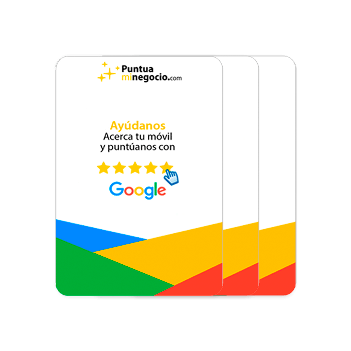 Pack 3 Tarjetas NFC para Google Reviews 1 Pack 3 Tarjetas NFC para Google Reviews