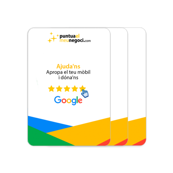 Inicio 5 Paquet de 3 targetes NFC per a Google Reviews