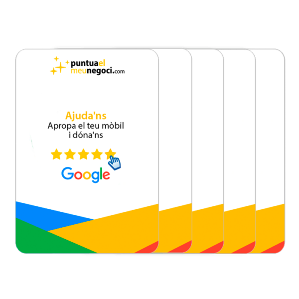 Inicio 6 Paquet de 5 targetes NFC per a Google Reviews