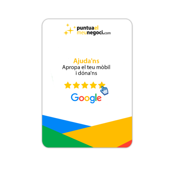 Inicio 4 Targeta NFC per a Google Reviews